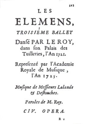 Les élémens (1721)