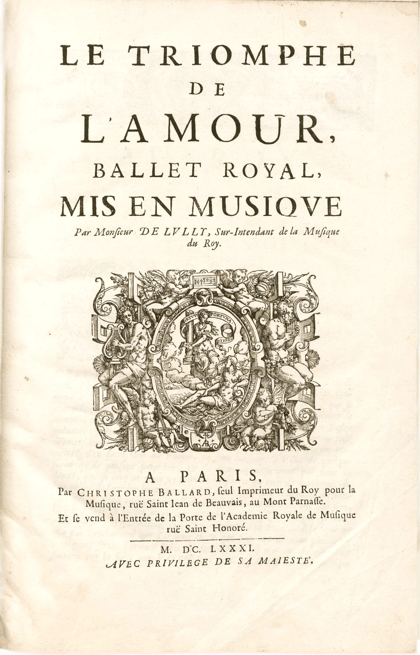 Le Triomphe de l'Amour (1681)