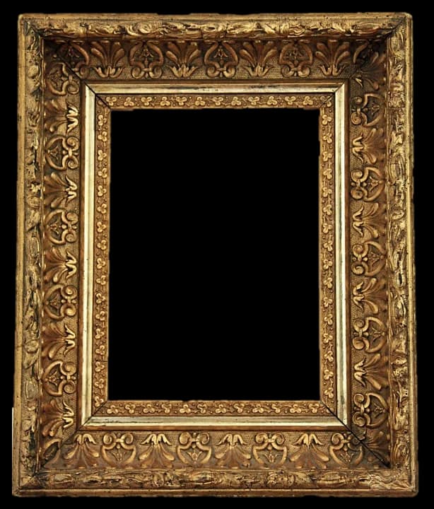 Ornate gilded mirror frame