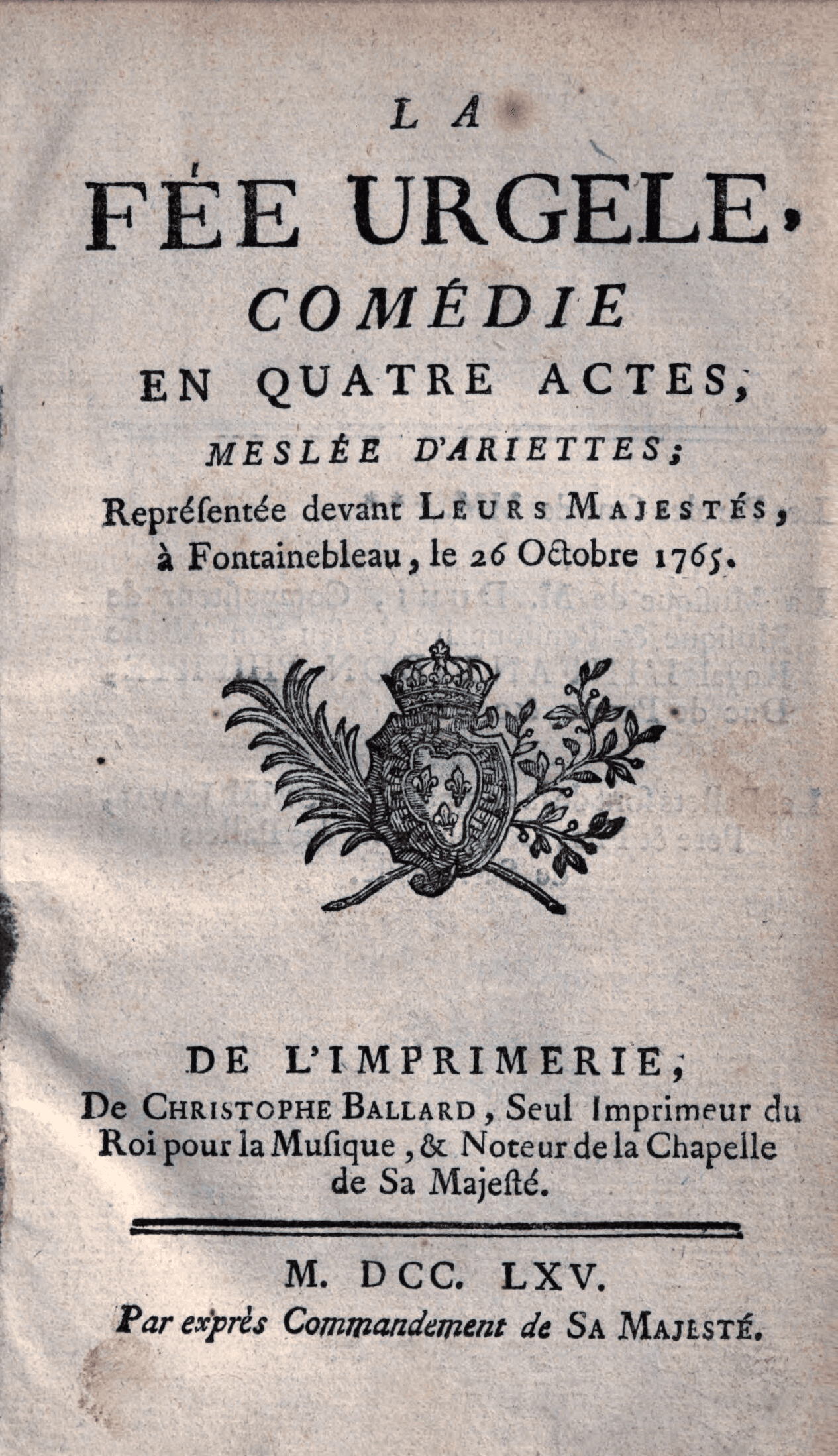 La fée Urgèle (1765)