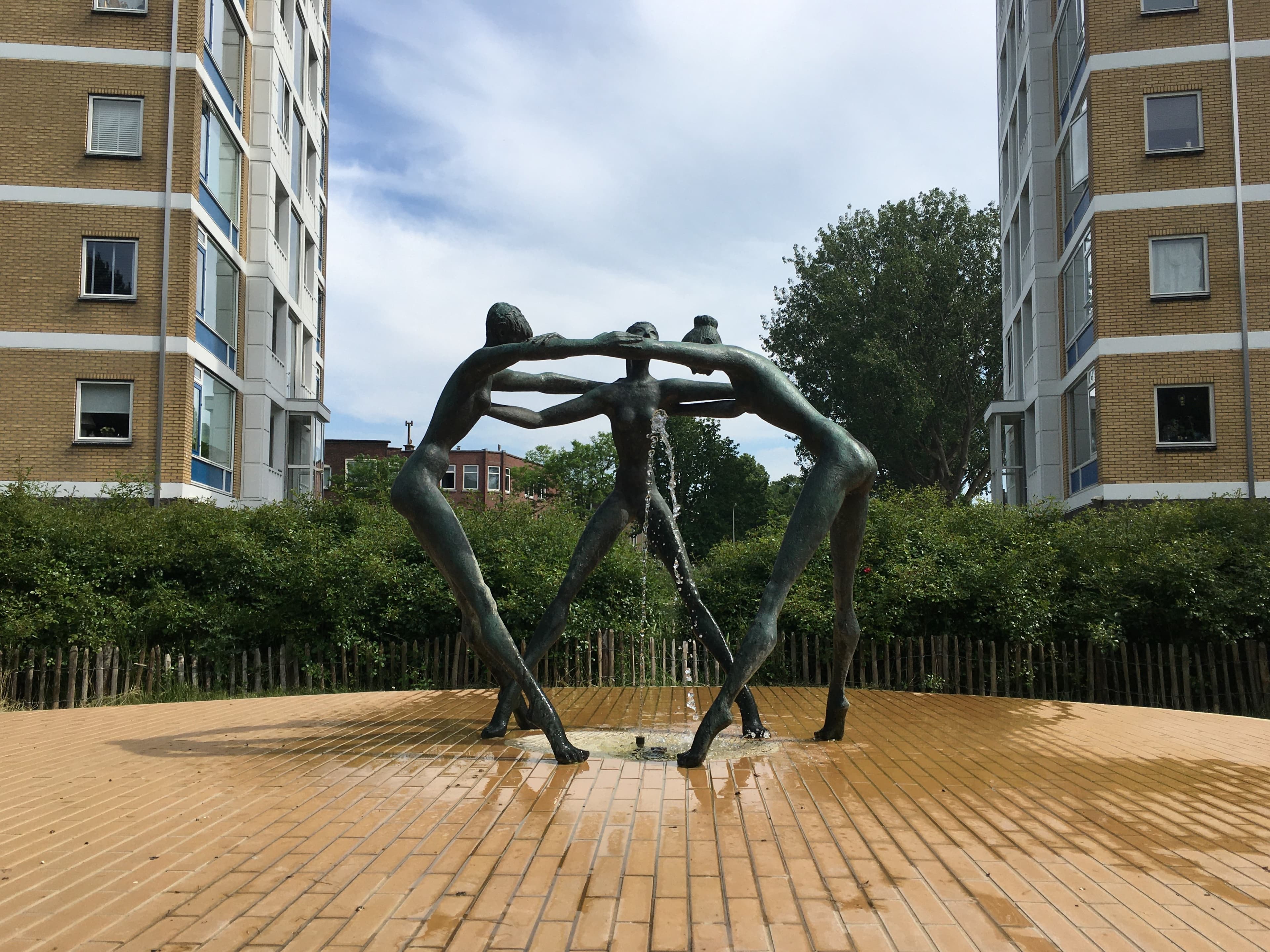 Fountain with Three Dancing Girls by Gerard van Remmen, The Hague