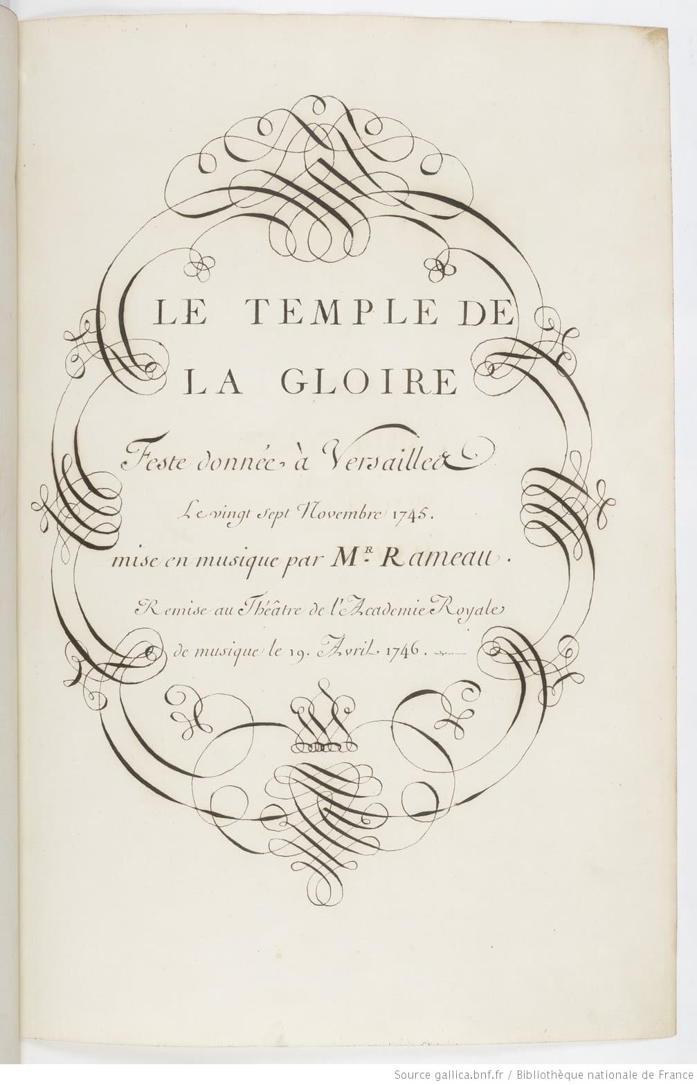 Le temple de la Gloire (1745)