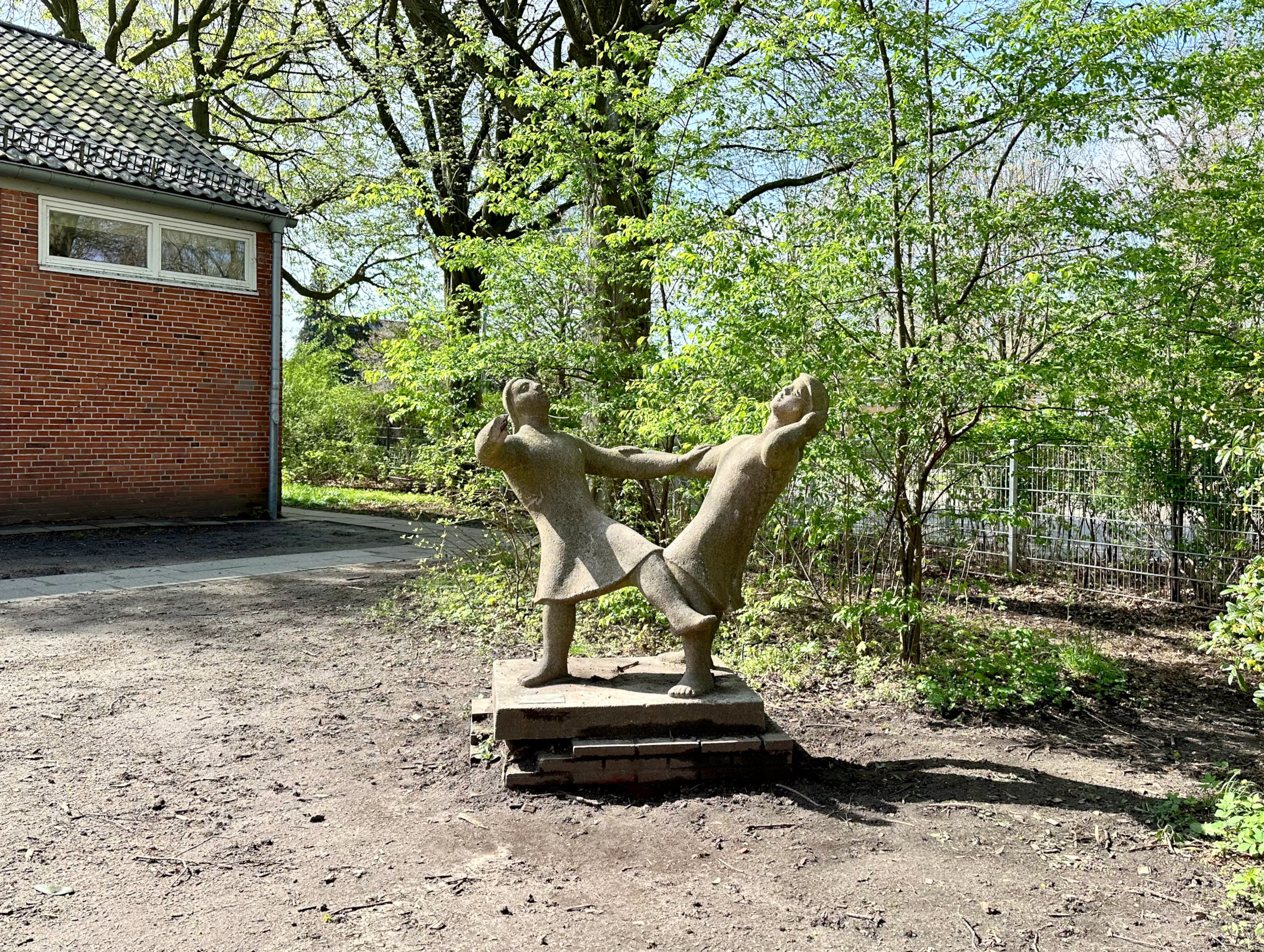 Two girls dancing by Richard Steffen, Wandsbek