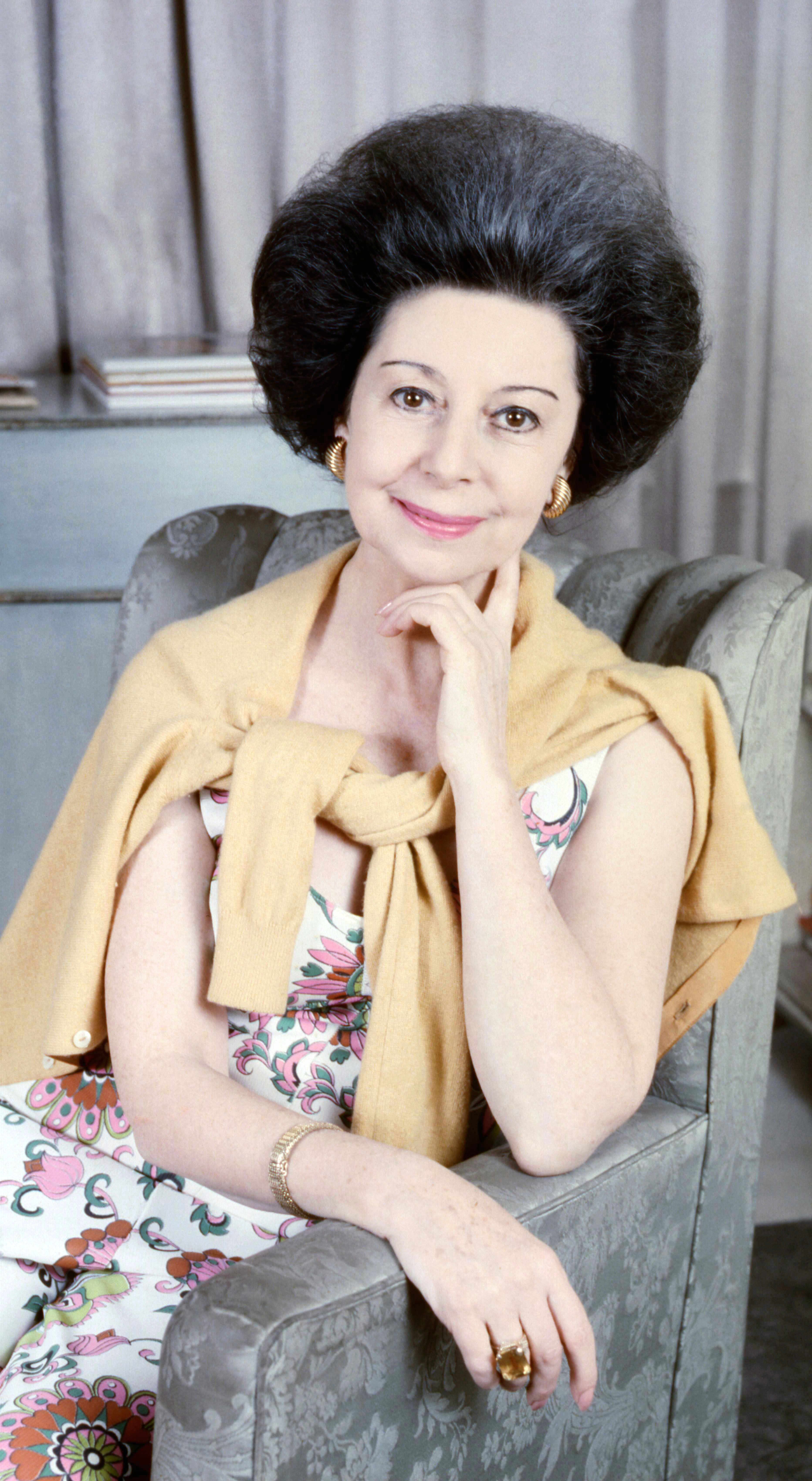 Alicia Markova seated in her London apartment in 1972.