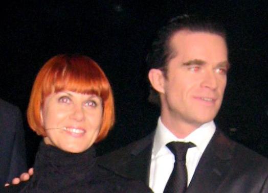 Katarina Venturini and Andrej Škufca standing together in 2008