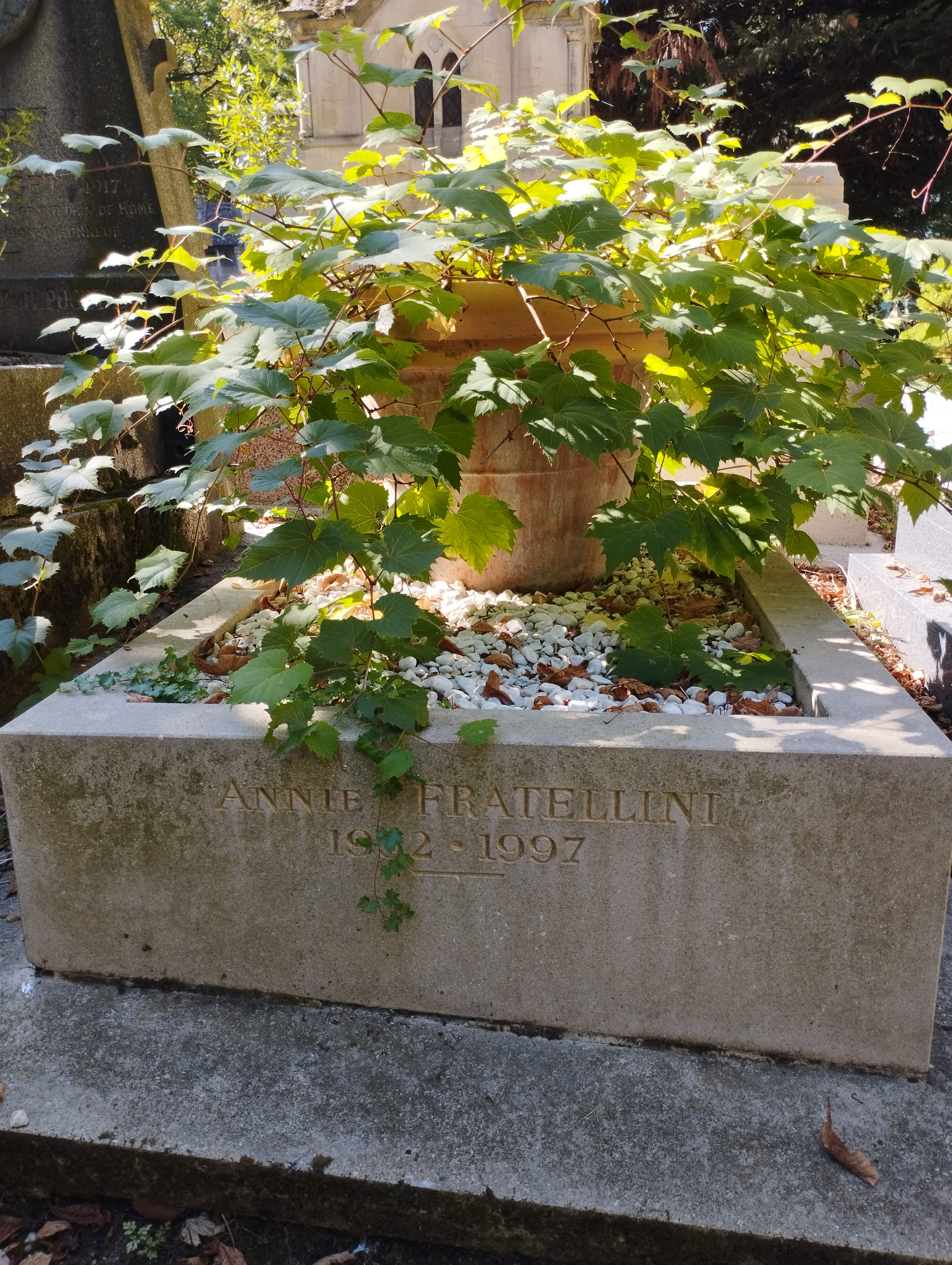 Annie Fratellini's grave at Montmartre Cemetery in Paris