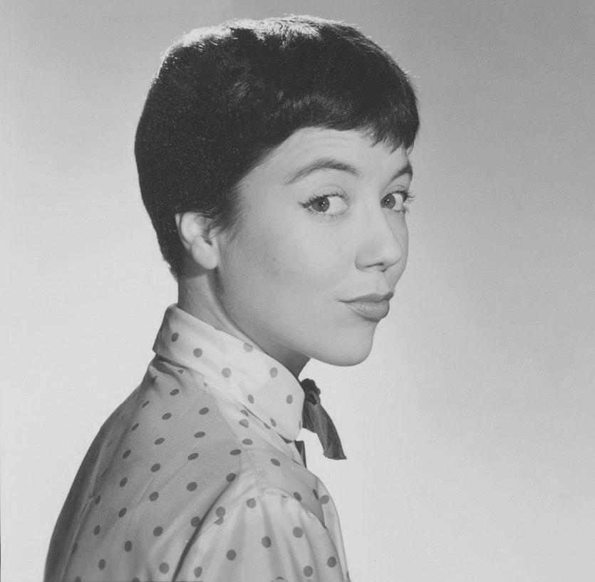 Black-and-white 1965 identity photograph of Annie Fratellini looking toward the camera