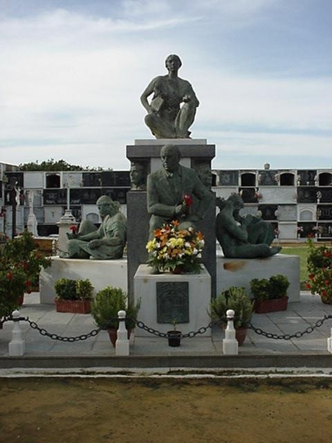 Tomb of flamenco singer Antonio Mairena in Mairena del Alcor