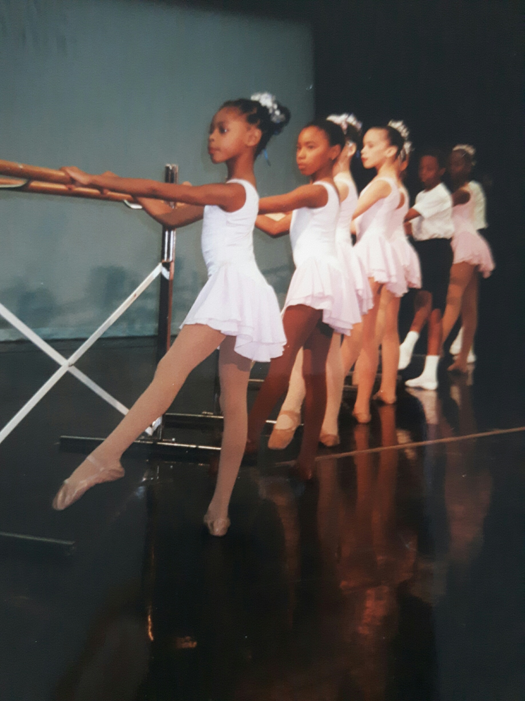 Young ballet students at the Dance Theatre of Harlem school in New York in 1998