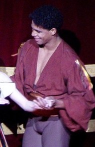 Carlos Acosta smiling during a Royal Opera House curtain call after Tzigane in 2008