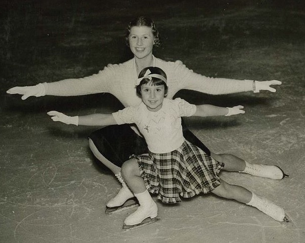 Cecilia Colledge and Eva Pawlik training together in Vienna in 1937