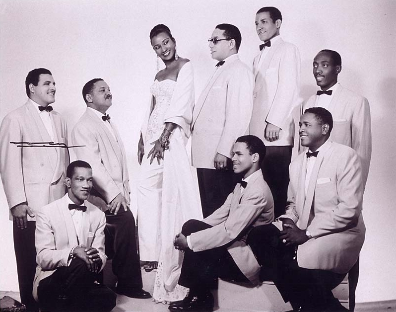 Celia Cruz posed with La Sonora Matancera in the 1950s