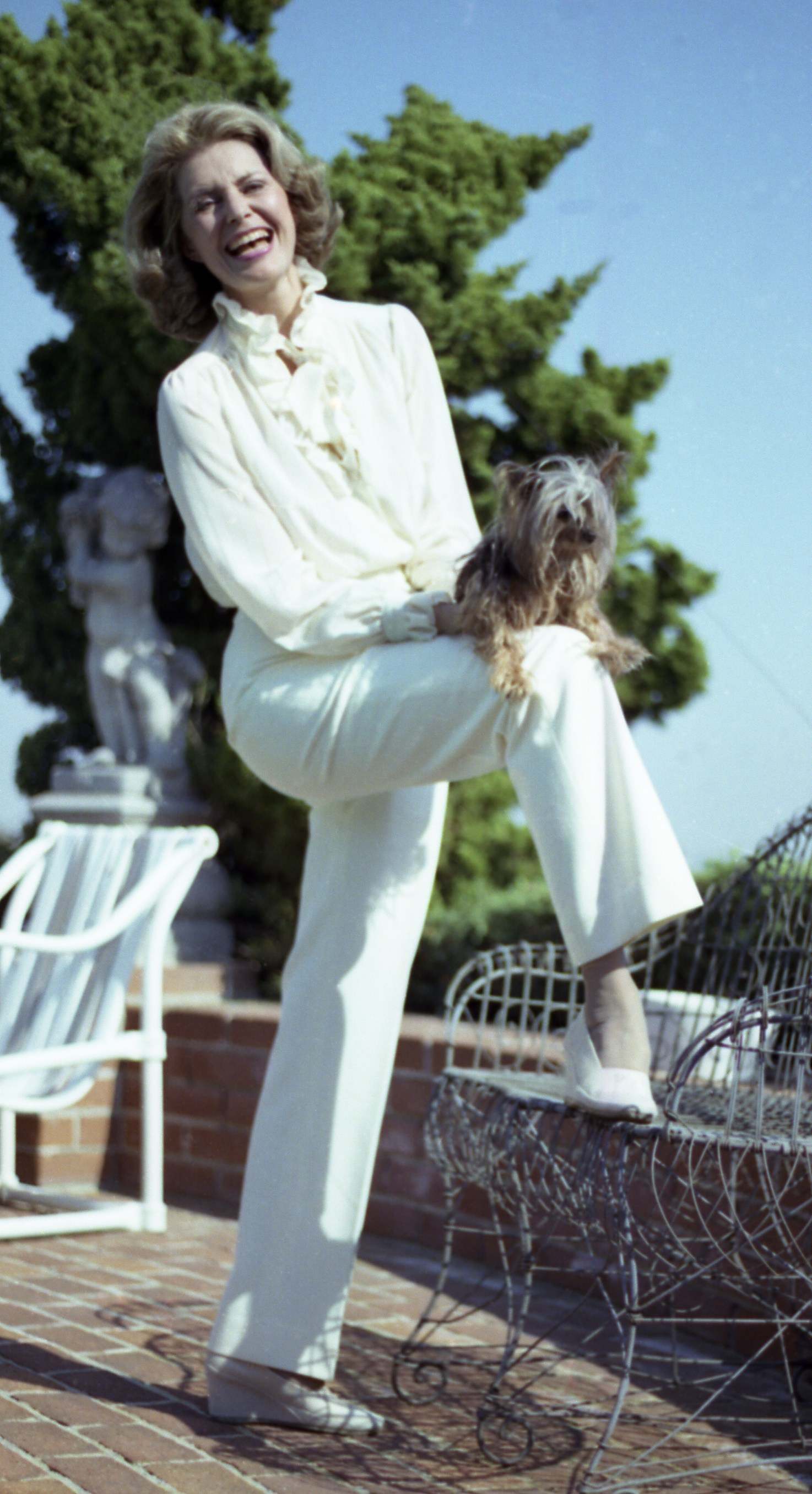 Portrait of Cyd Charisse on a Los Angeles terrace