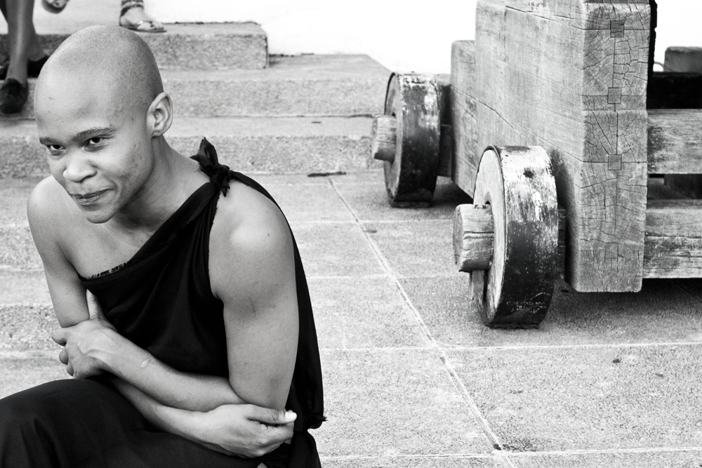 Dada Masilo in a close performance moment at Infecting the City in 2012