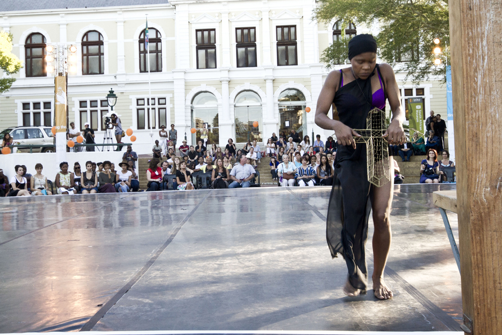 Dada Masilo performing with the Death & Maidens ensemble at Infecting the City in 2012