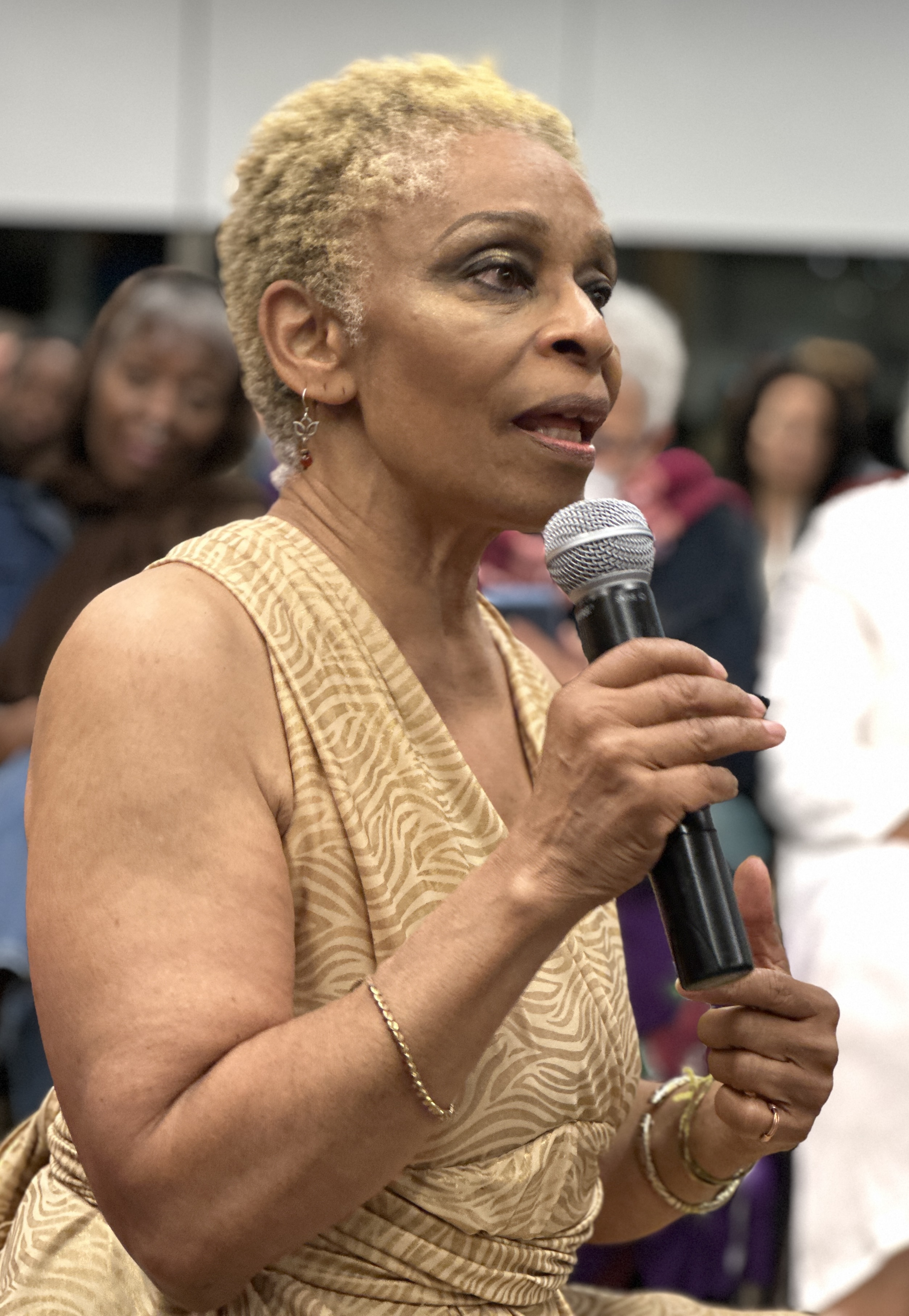 Dyane Harvey-Salaam speaking at Barnard College in 2025