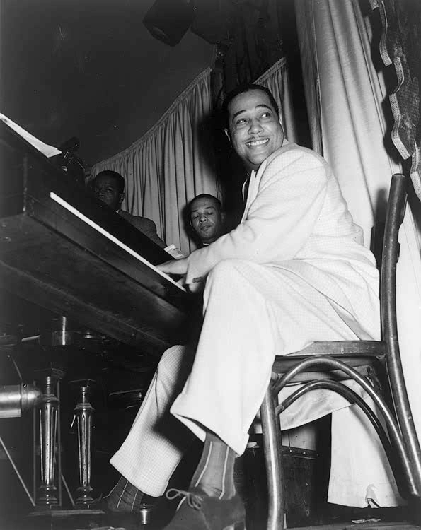 Duke Ellington conducting at the Hurricane Club in 1943