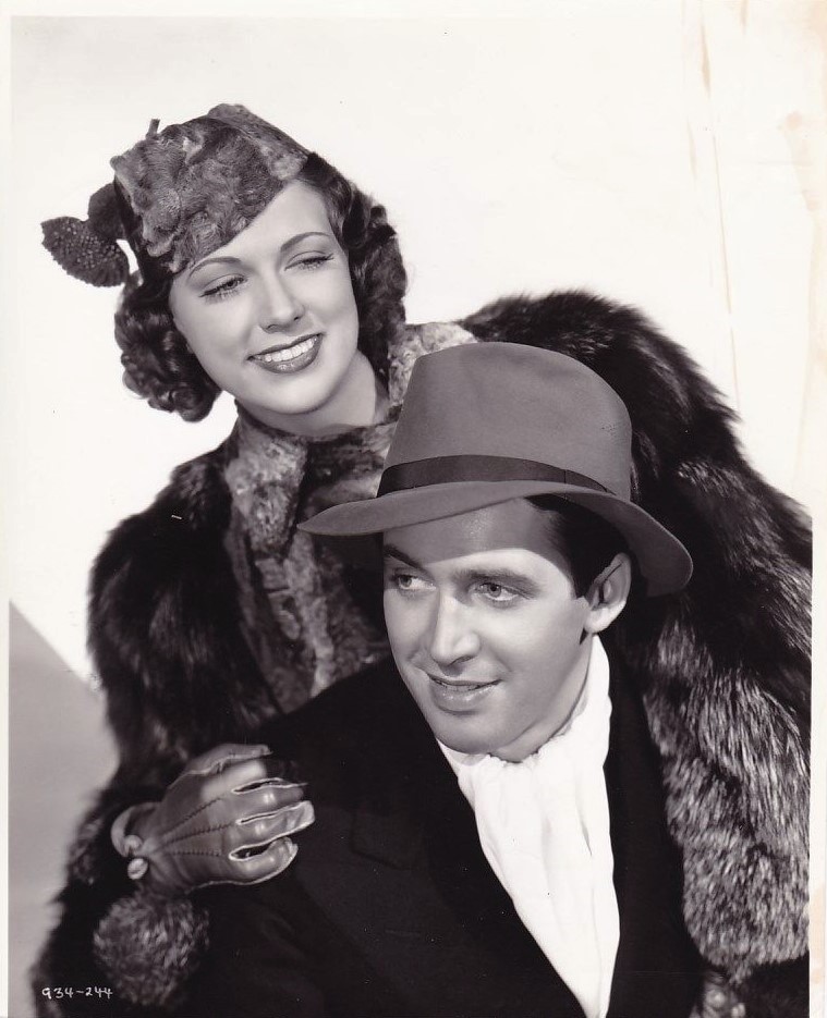 James Stewart and Eleanor Powell posed together in a 1936 Born to Dance publicity photograph.