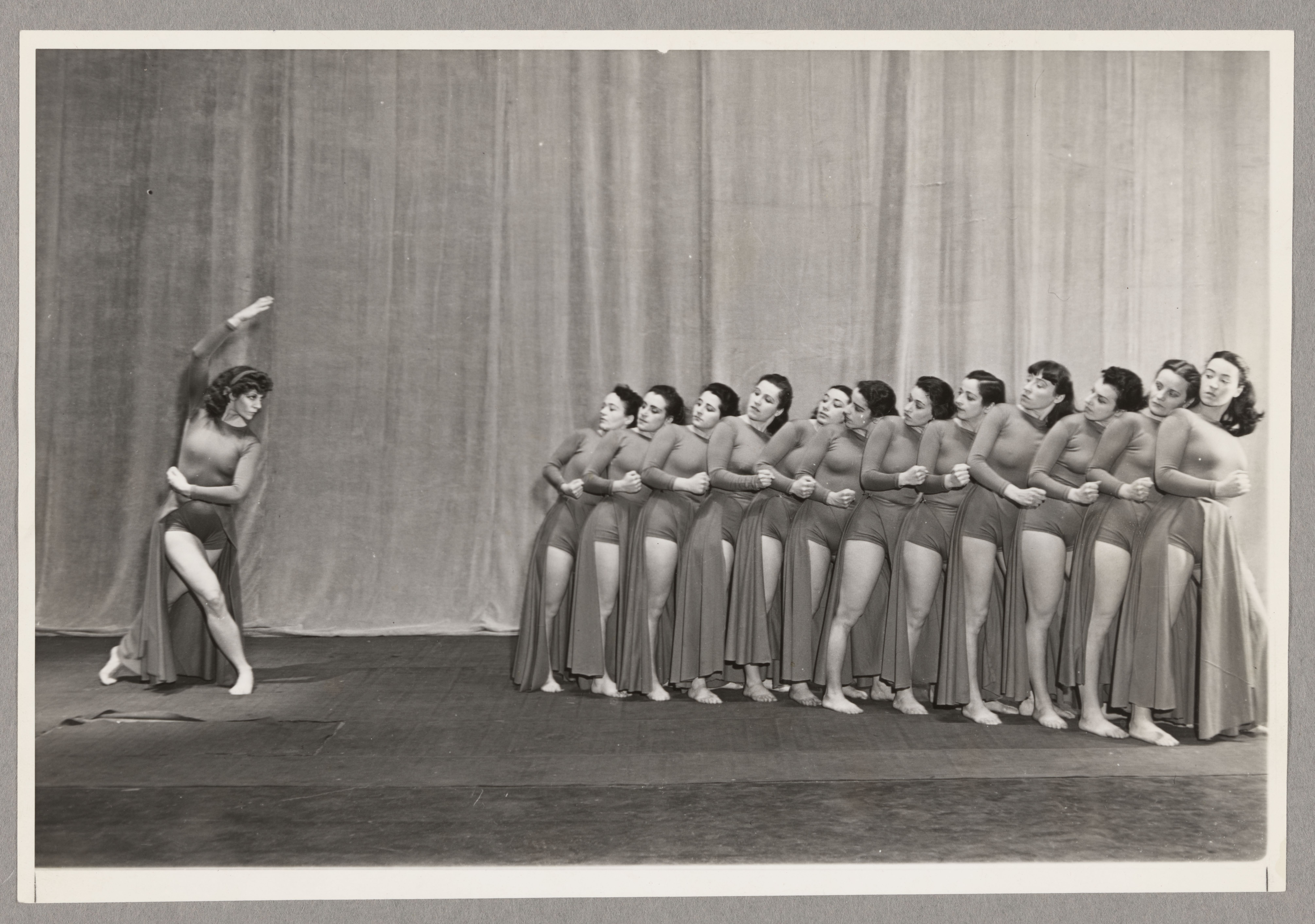Black-and-white ensemble scene from Helen Tamiris's 1937 dance How Long, Brethren?