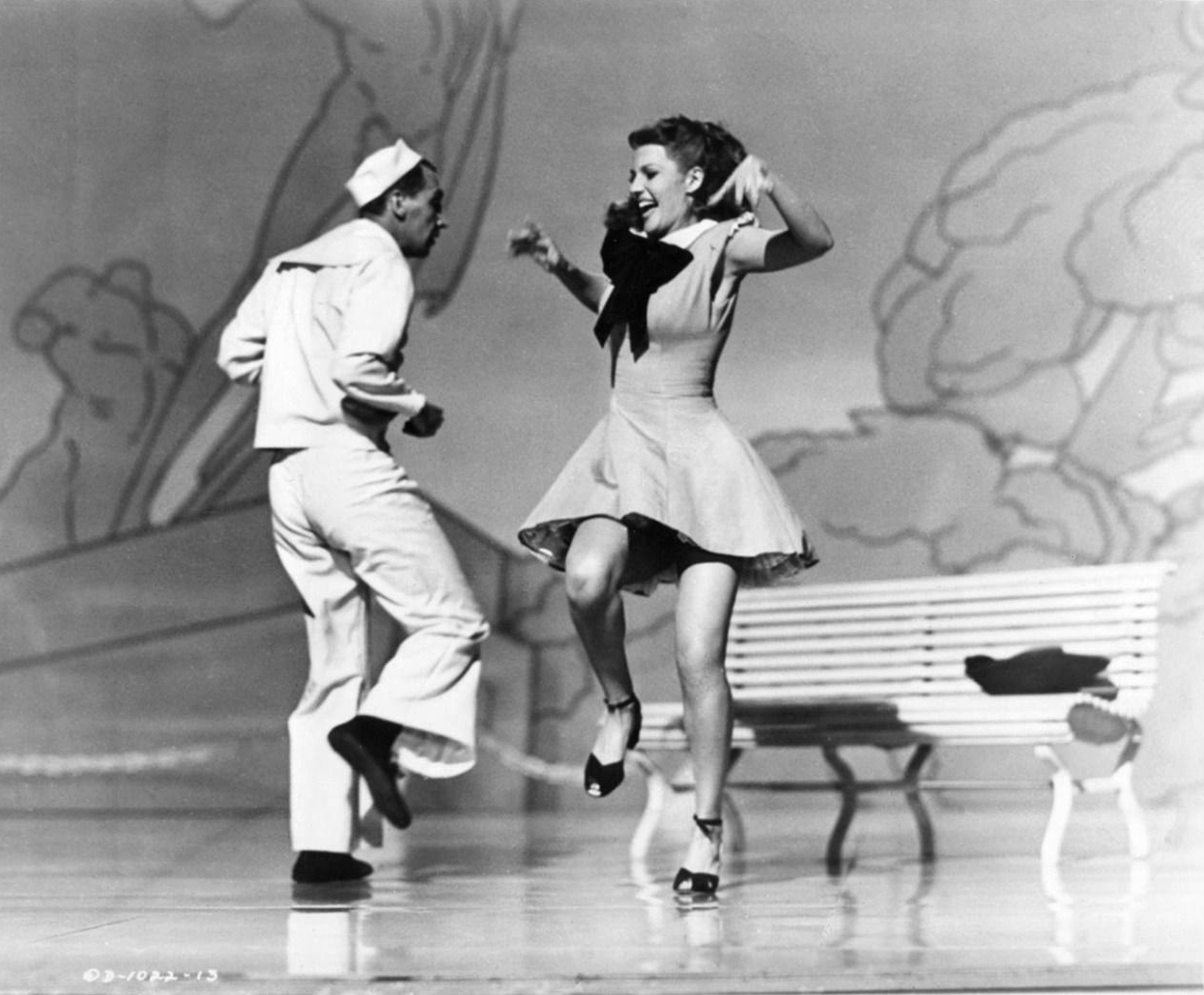 Jack Cole and Rita Hayworth dancing a Lindy Hop-derived film number in 1945.