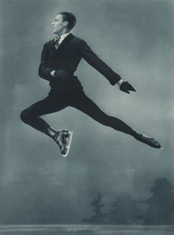 Austrian figure skater Karl Schäfer in a 1935 studio postcard portrait