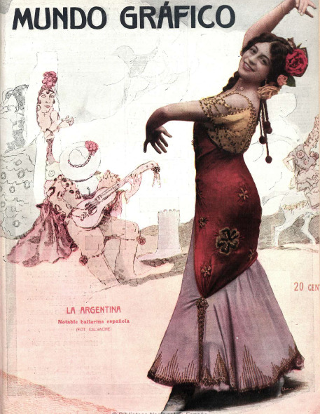 La Argentina on the cover of Mundo Gráfico around 1915