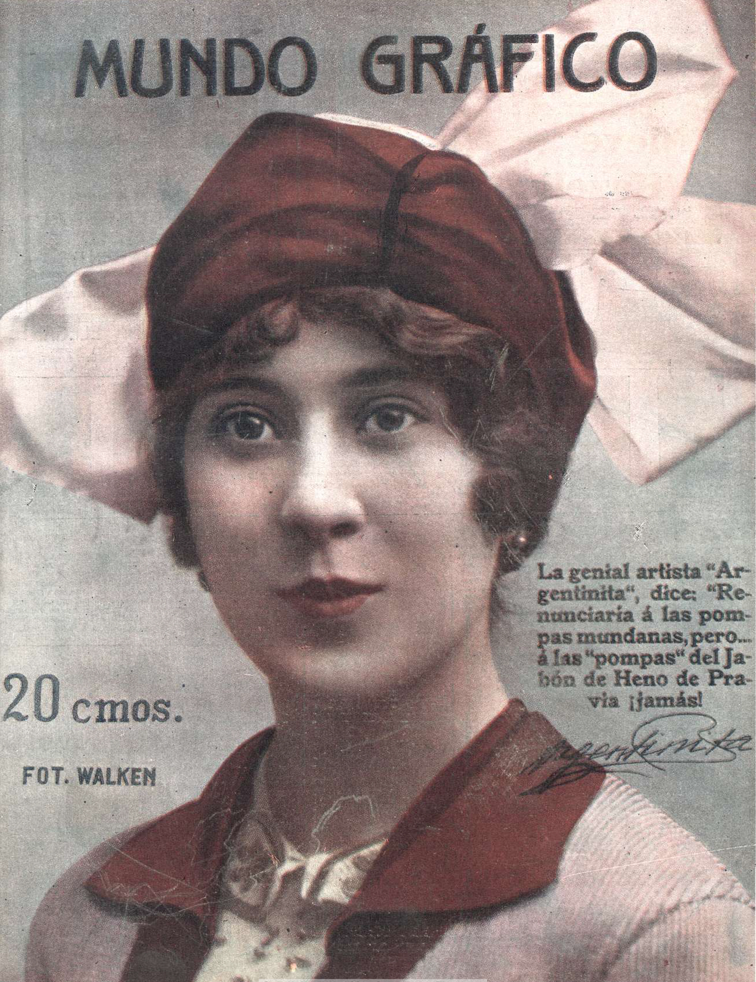 La Argentinita in a 1916 studio portrait