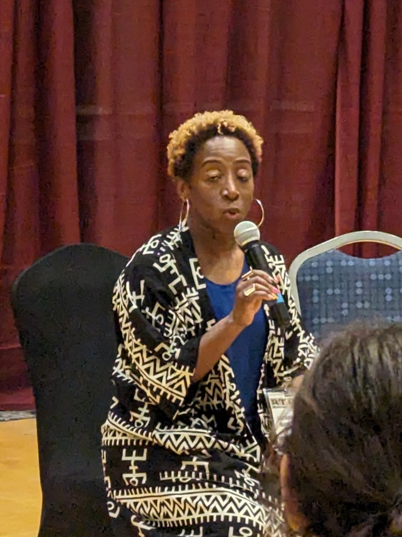 LaTasha Barnes dancing at the Boston Tea Party swing dance exchange in March 2024.
