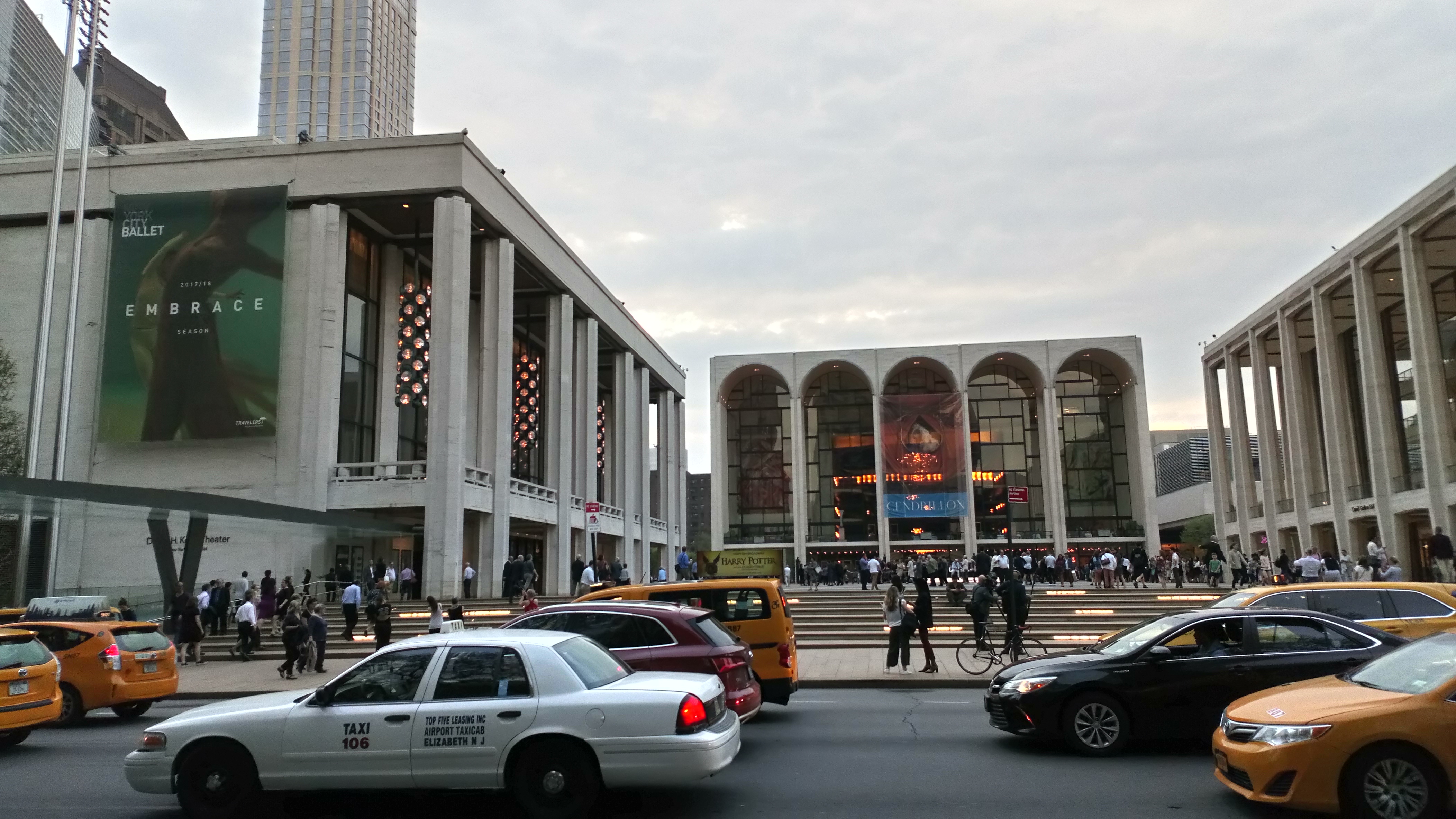 Lincoln Center plaza and the New York City Ballet home in New York City