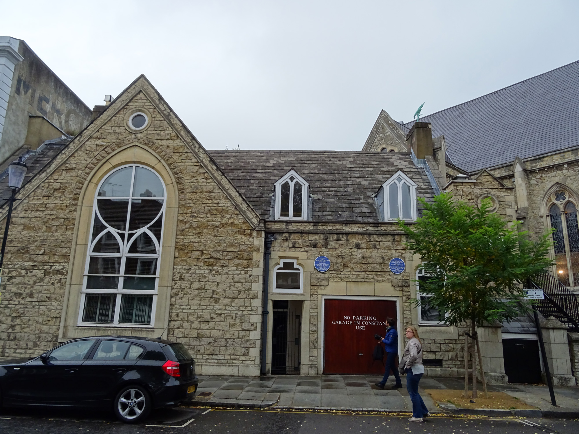 Exterior of the former Mercury Theatre site in Notting Hill, London