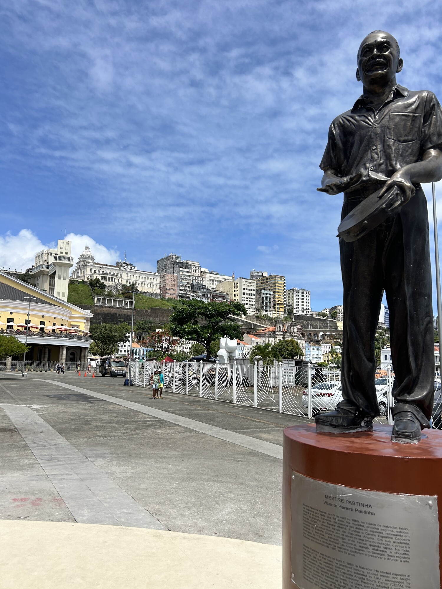 Capoeira memorial sculptures at the Arena da Capoeira in Salvador