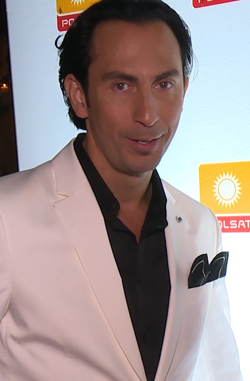 Michał Malitowski at a Polsat television press conference in Warsaw in August 2018