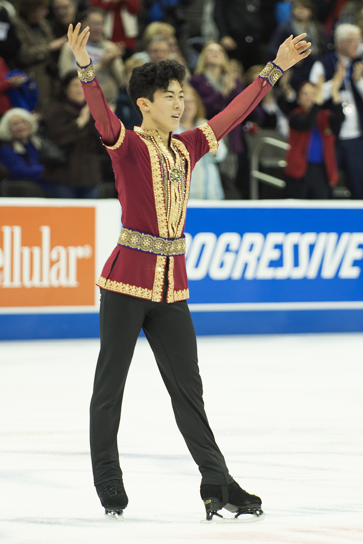 Nathan Chen skating at the 2017 U.S. Figure Skating Championships