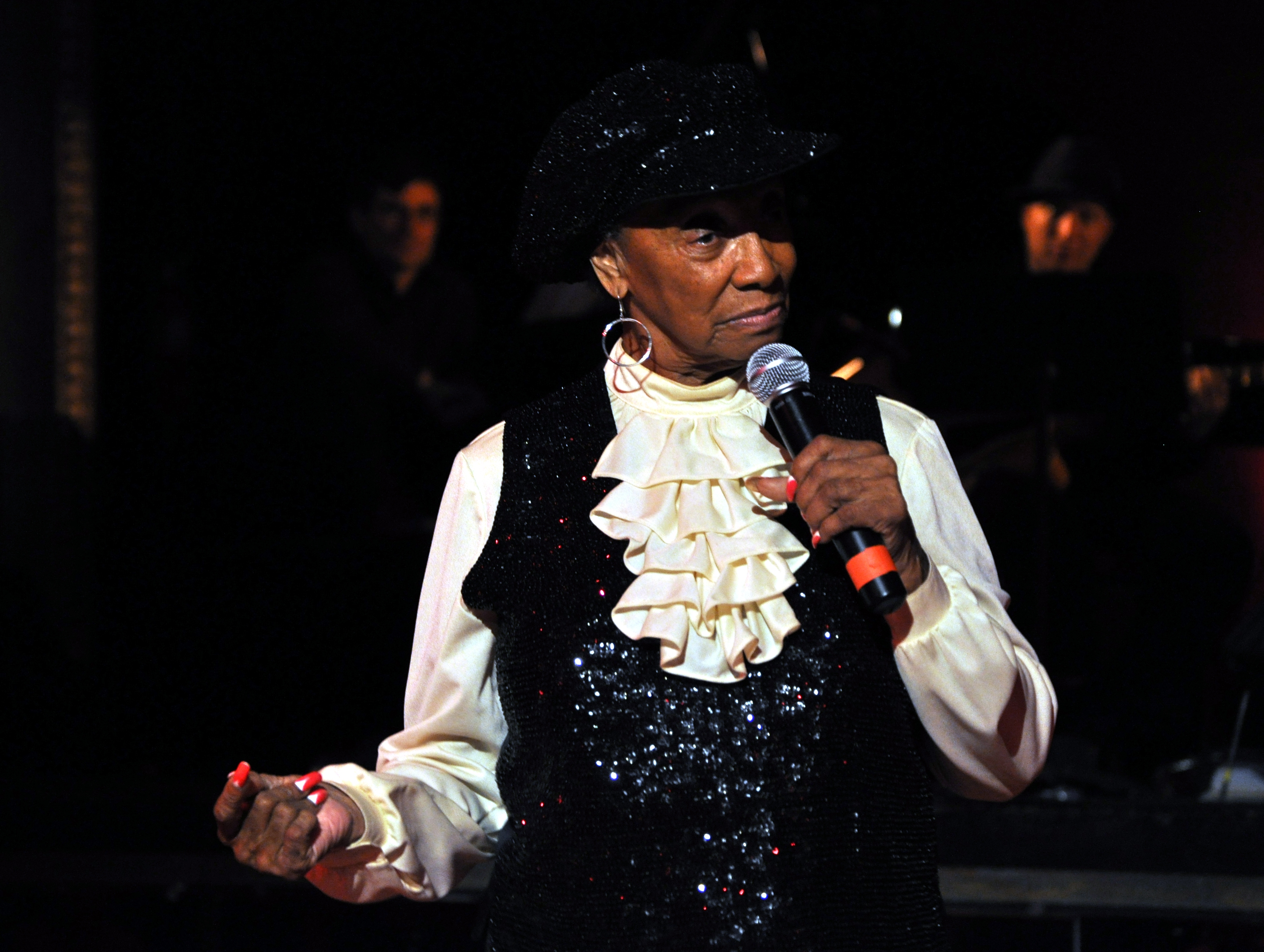 Norma Miller performing onstage at the Masters of Lindy Hop and Tap event.