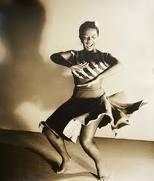Pearl Primus airborne in Rock Daniel, photographed in 1944