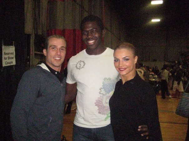 Riccardo Cocchi, LeRoy Mobley and Yulia Zagoruychenko posing together in 2023