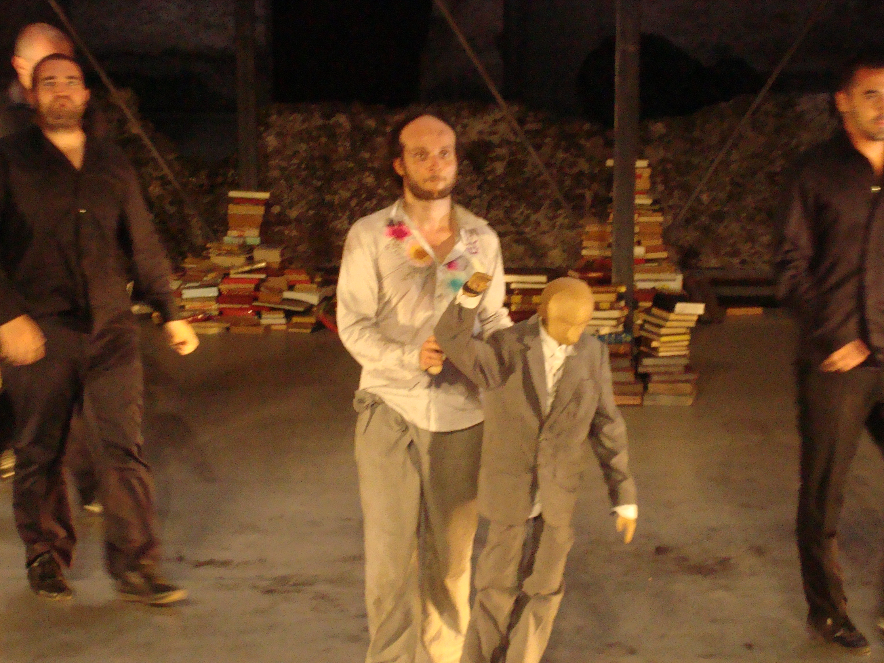 Sidi Larbi Cherkaoui acknowledging the audience after Apocrifu at Villa Adriana in 2009