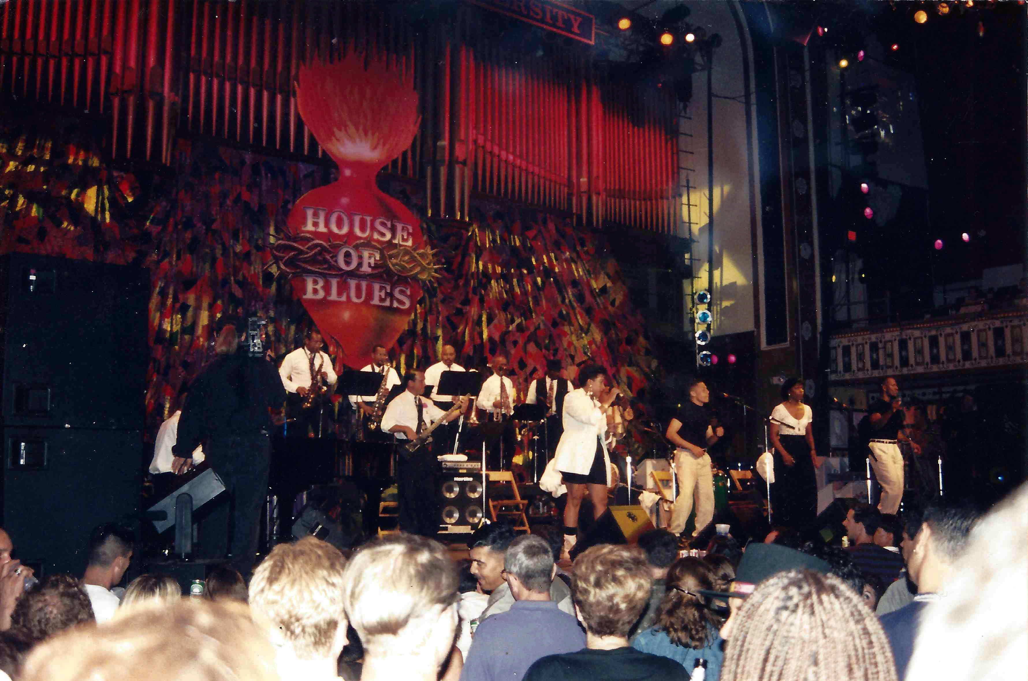 Tito Puente's orchestra performing at the House of Blues during the 1996 Atlanta Olympics