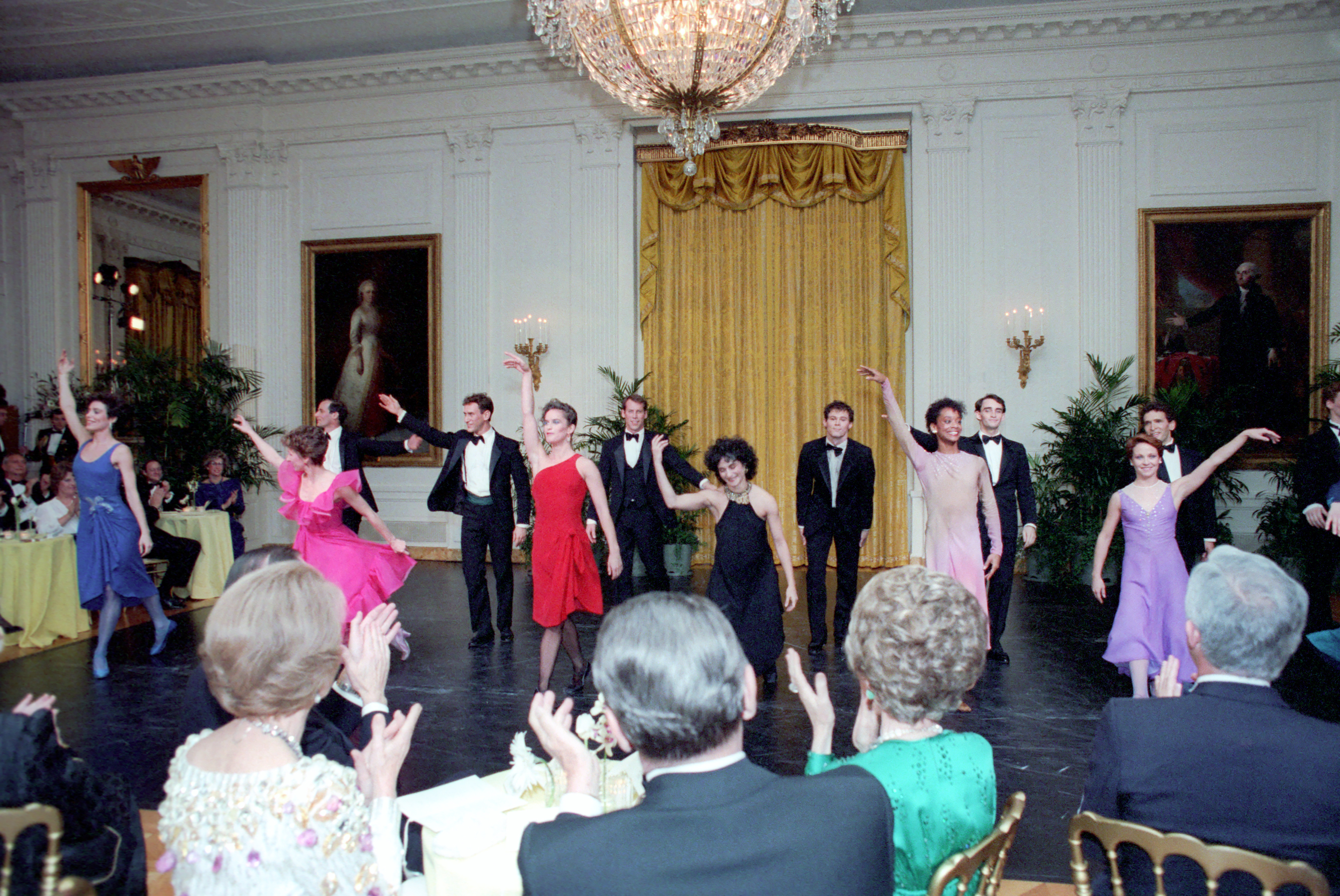 Twyla Tharp Dance Company performing in the White House East Room in 1984