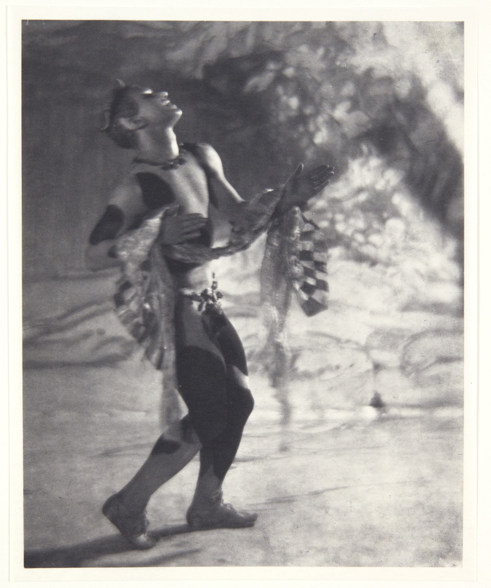 Vaslav Nijinsky posed in profile as the Faun in L’Après-midi d’un faune