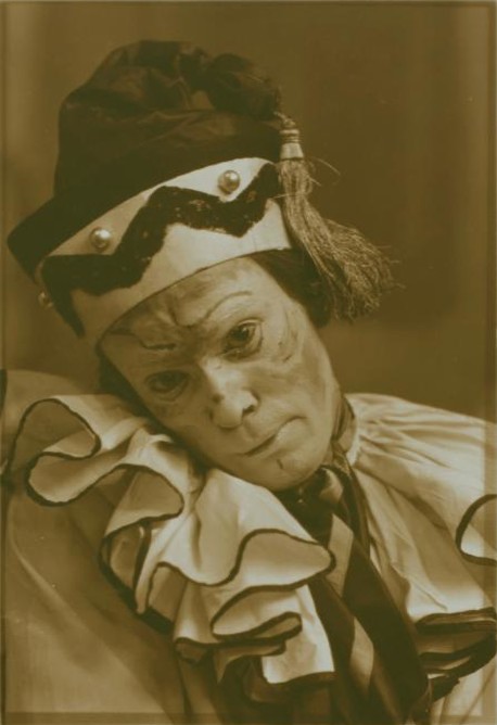 Vaslav Nijinsky in costume as Petrushka