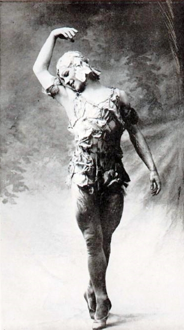 Portrait of Vaslav Nijinsky in costume for Le Spectre de la rose