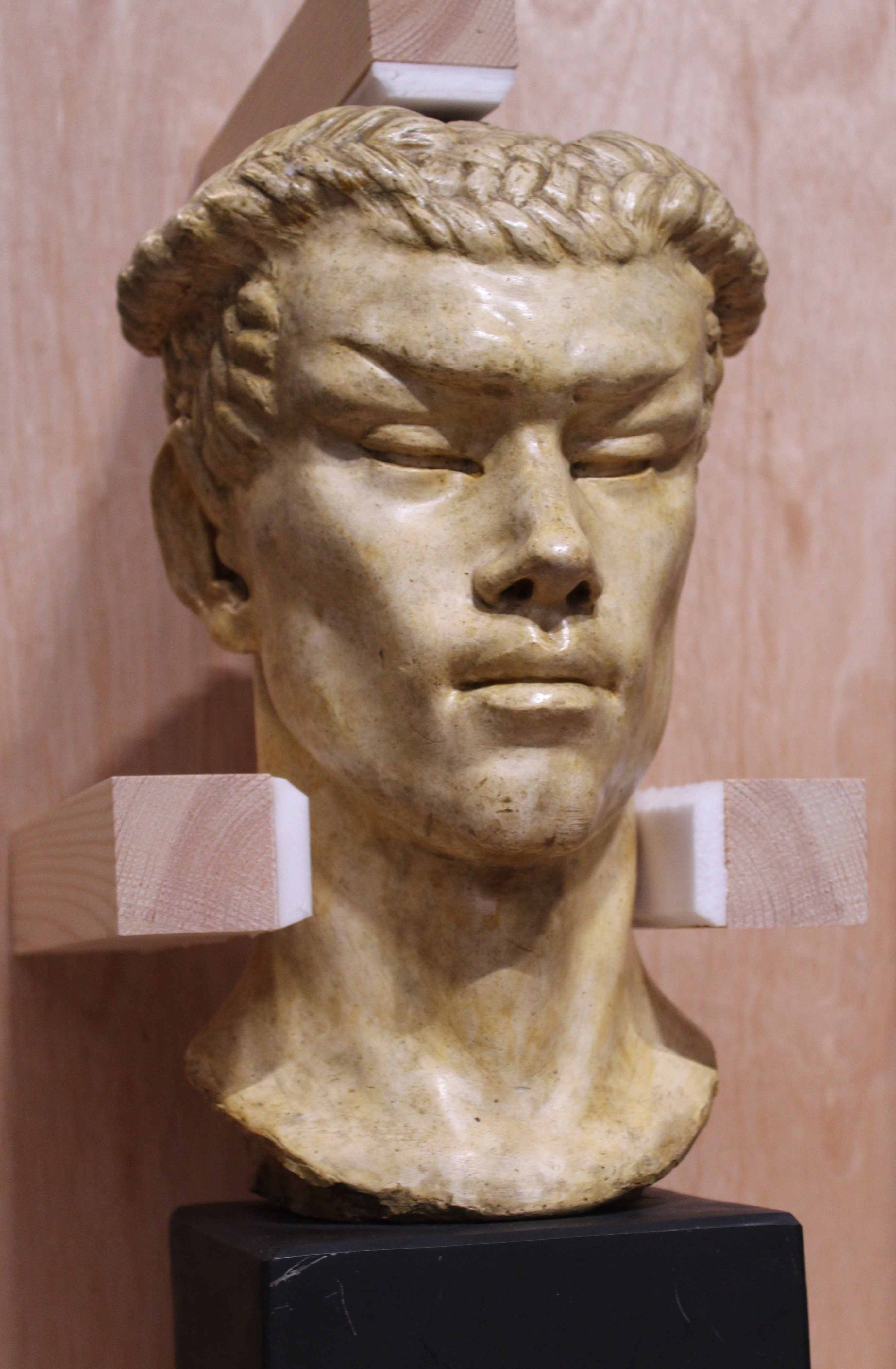 Plaster bust of Vaslav Nijinsky as the Faun by Una Troubridge