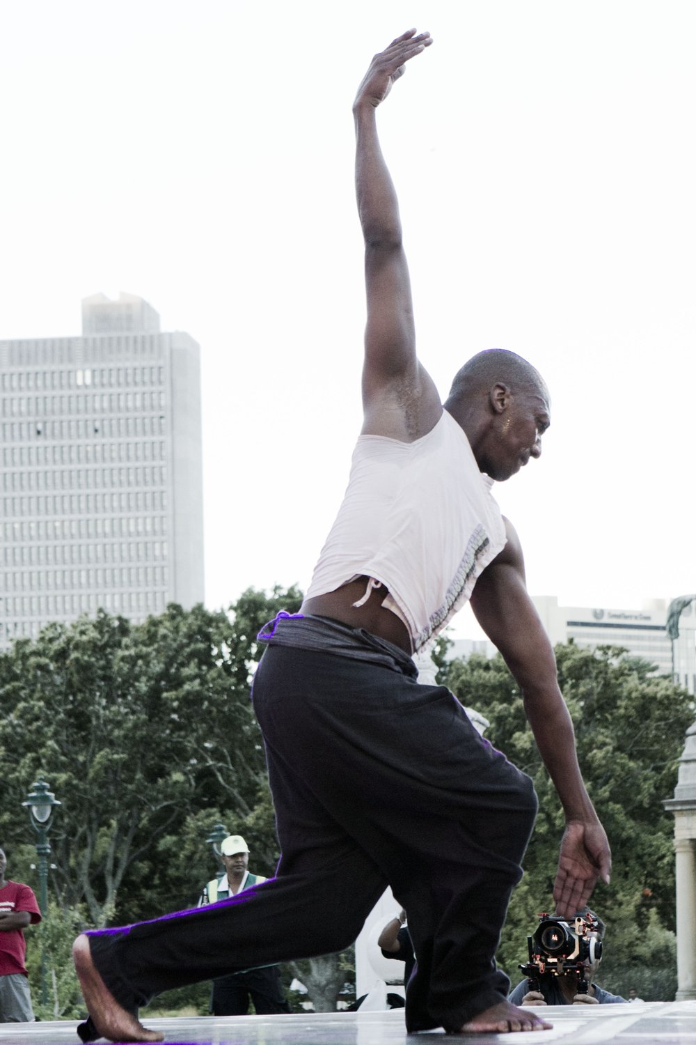 Vincent Mantsoe performing NTU outdoors during Infecting the City in Cape Town in 2012