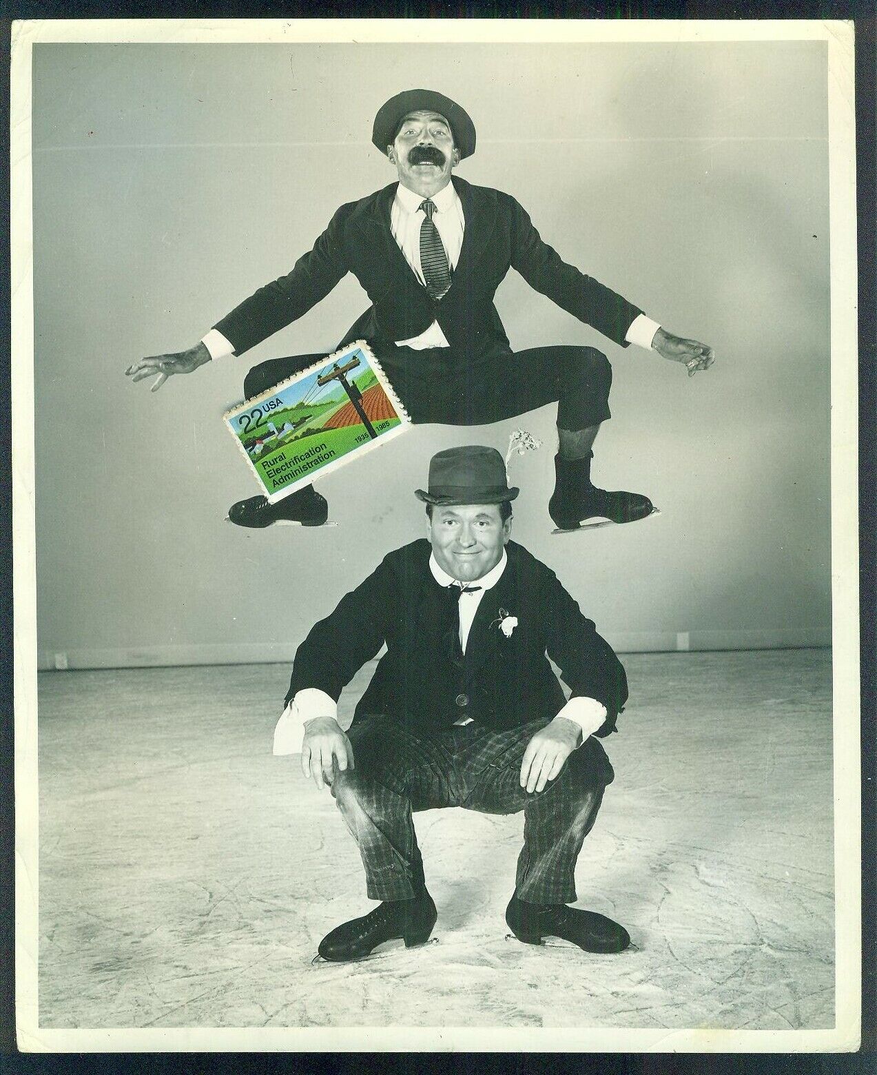 Werner Groebli and Hans-Rudi Mauch performing as Frick and Frack in 1953